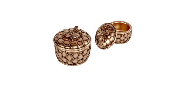 Rose Gold Bee Trinket Pot