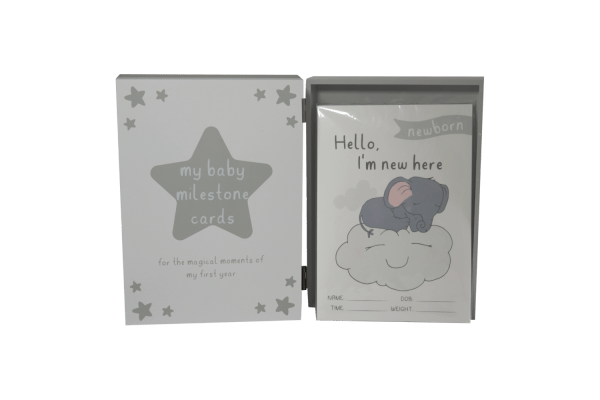 Baby Milestone Card Box