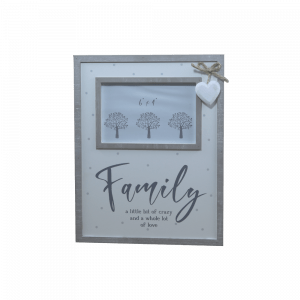 Family Picture Frame With Wooden Heart