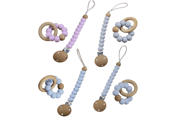 Dummy Clip and Teething Ring Set